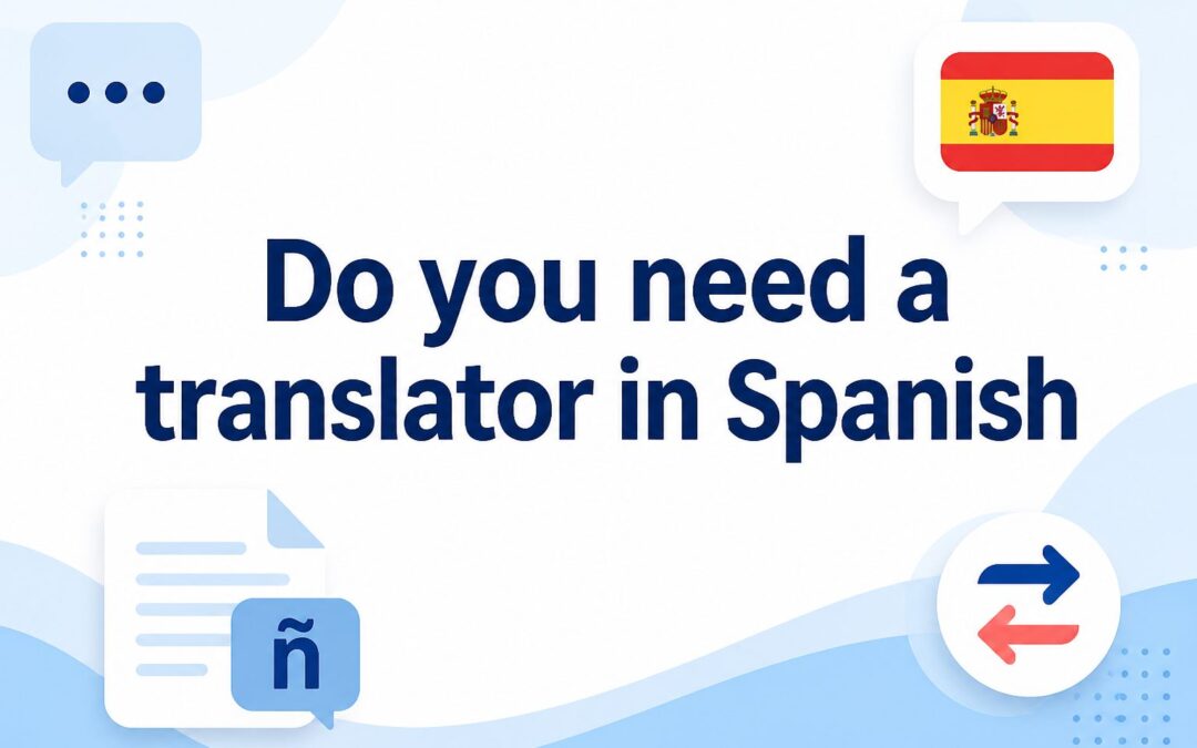 Translator helping with Spanish language documents at a desk