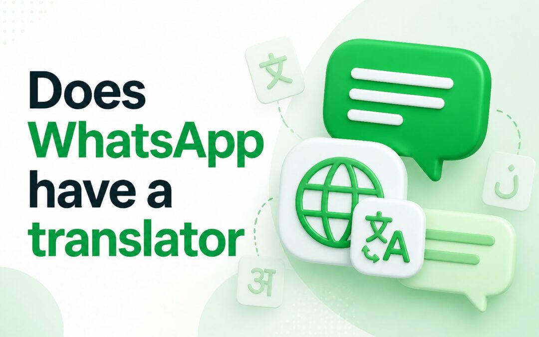 WhatsApp chat showing a translated message on a smartphone