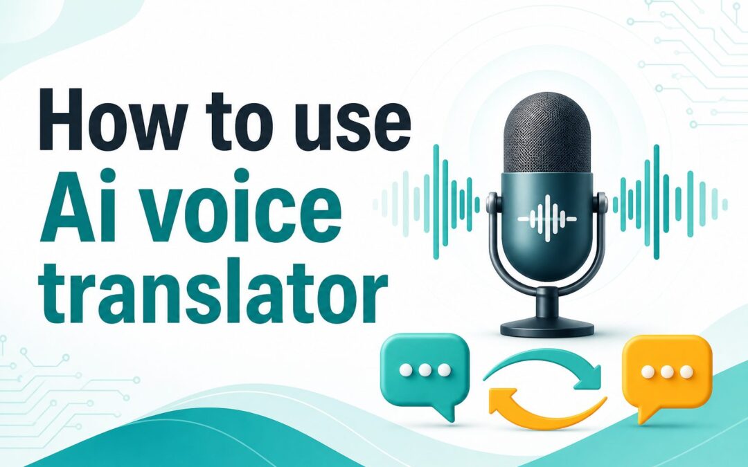 Person using an AI voice translator app to convert spoken language in real time